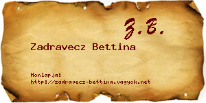 Zadravecz Bettina névjegykártya